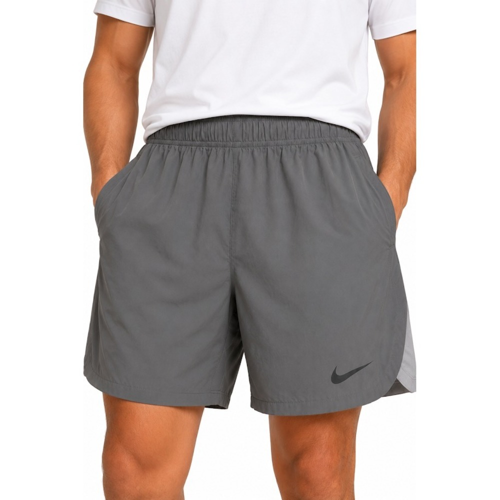 Nike Dri Fit Running Shorts men XL Gray Lined Elastic Waist Training Workout Gym